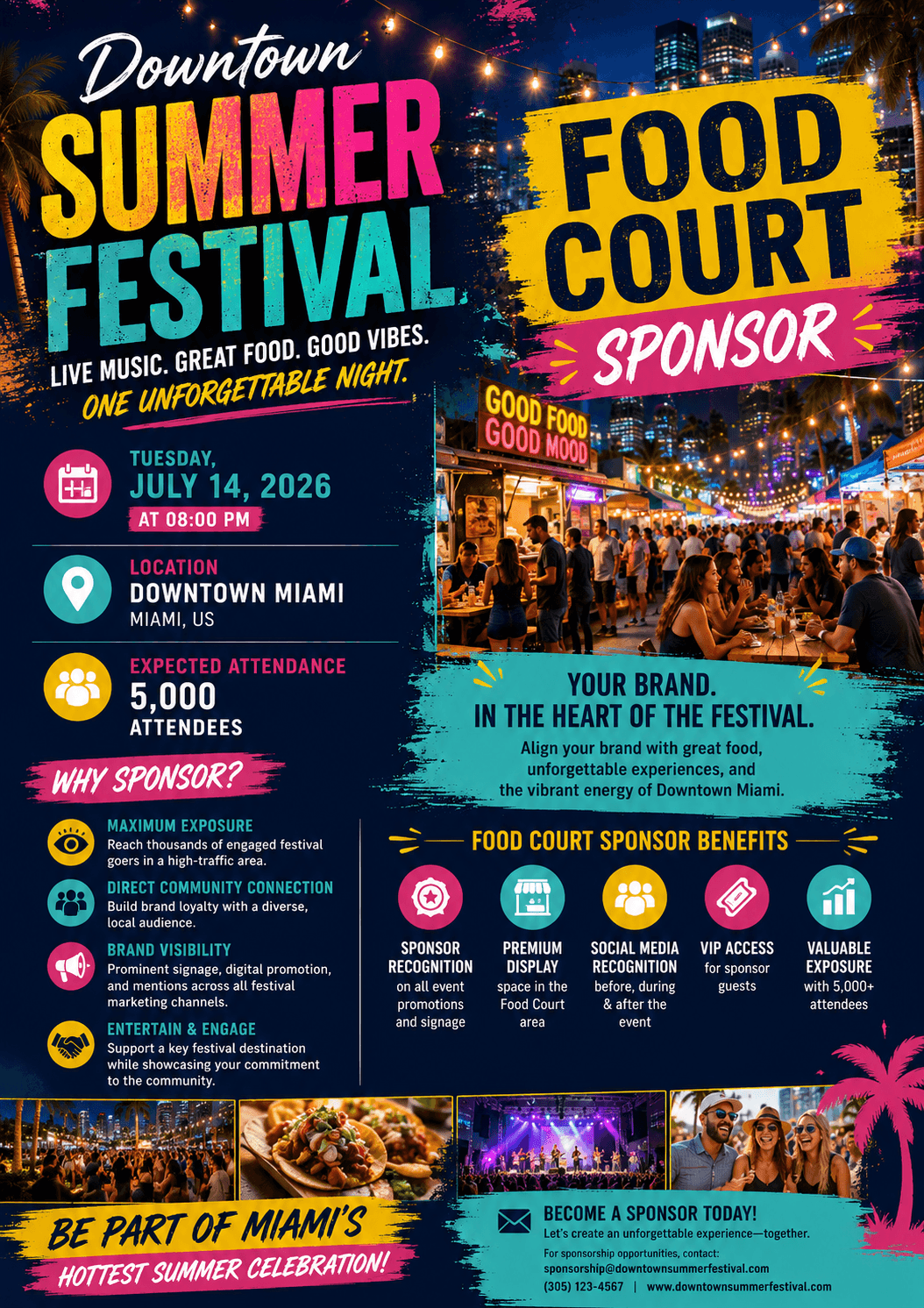 Downtown Summer Festival - Food Court Sponsor
